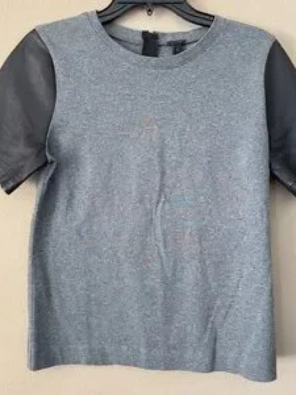 J. Crew Top Leather Short Sleeve Size S